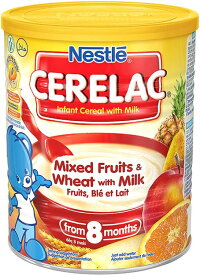 Nestle Cerelac Infant Cereals Mixed Fruits and Wheat 400 g (Pack of 4) ネスレ セレラック 赤ちゃん用 シリアル ミックスフルーツ＆麦 4個まとめ買い
