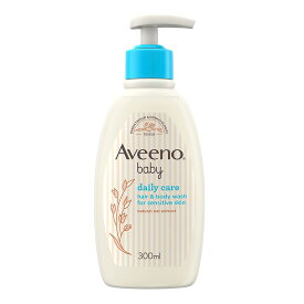 Aveeno Baby アビーノ ベビー Daily Care Hair & Body Wash, 250ml ヘア＆ボディシャンプー 低アレルギー性 無香料 赤ちゃんに安心 お肌ケア 敏感肌に お肌に優しい【英国直送】