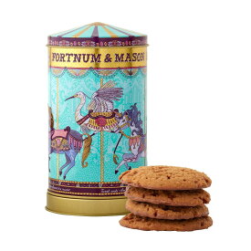 フォートナム＆メイソン Fortnum&Mason Mini Merry Go Round Musical Biscuit Tin, 150g オルゴール缶 ビスケット メリーゴーランド イギリス土産【英国直送品】