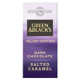 Green & Black's Velvet Dark Salted Caramel Chocolate 90g グリーン＆ブラック ベルベットダークソルトキャラメルチョコレート 90g