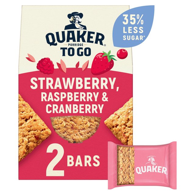 Quaker Porridge To Go Mixed Berries Breakfast Bars 55g x per pack  クエーカー ポリッジ トゥ ゴー ミックスベリー ブレックファストバー 55g×2個（1パック shop uk