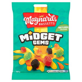 Maynards Bassetts Midget Gems Sweets Bag 160g メイナーズ バセッツ ミゼットジェム スイーツバッグ 160g