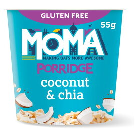 Moma Gluten Free Dairy Free Porridge Coconut & Chia 55g Moma グルテンフリー乳製品不使用のお粥 ココナッツ＆チア 55g