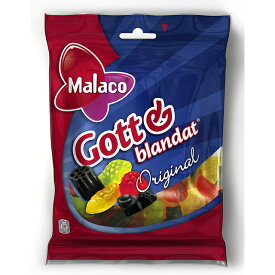 Malaco Gott & Blandat Original Fruit & Liquorice Wine Gums 160g マラコ ゴット＆ブランダット オリジナル フルーツ＆リコリス ワインガム 160g