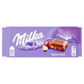 Milka Raisin & Nut Chocolate Bar 100g ミルカ レーズン＆ナッツチョコレートバー 100g