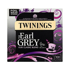 Twinings Earl Grey 100bagsトワイニング 紅茶 アールグレイ 100ティーバッグ イギリスブレンド 英国本社工場ブレンド【イギリス直送品】