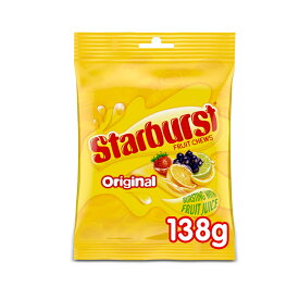 Starburst Fruity Chews 138g スターバースト フルーティー ソフトキャンディ Orange, Strawberry, Lemon & Lime, Blackcurrant 飴 お菓子 輸入菓子 イギリス【英国直送品】