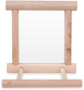 【送料無料】とまり木付ミラー 鳥 おもちゃ 鏡 止まり木 鸚鵡 玩具