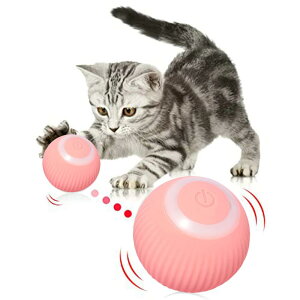 MOKIRO 猫おもちゃ 光るボール 猫用電動おもちゃボール Ledボール ペットおもちゃ 360度自動回転 USB充電式 一人遊び猫おもちゃ ストレス解消/寂しさ解消/運動不足対策 狩猟天性満足 猫大興奮