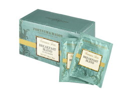 【買い物マラソン中クーポン利用で割引あり+25日28日ポイント10倍】【送料無料】FORTNUM ＆ MASON(フォートナム＆メイソン) ブレックファスト ブレンド ティーバッグ 25個入り (個包装)