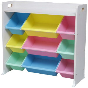 【送料無料】アイリスオーヤマ おもちゃ箱 天板付き パステル 幅86.3×奥行34.8×高さ79.5cm キッズ トイハウスラック TKTHR-39