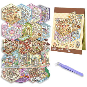 �y�労�ӍՌ���|�C���g5�{+�N�[�|�����p��5%OFF�z�y���������zMINGTIANGH 3D�V�[�� �V�[���V�[���u�b�N ���i 20��� ���� � �X�g���X���� ���� �n�E�X�X�e�b�J�[ ���~�j�`���A�͌^ ������