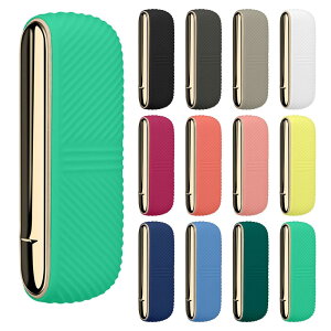 汎用交換ケース、iqos iluma用の保護シリコンケース 対応アイコスイルマ カバー 指紋防止 浅い斜め紋収納ケース (グラスグリーン)