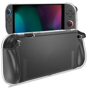 ProCase Nintendo Switch 2 2025���� ��p �\�t�g TPU �P�[�X ���h�~ �Ռ��z�� �ی�J�o�[ �l�ԍH�w�Ɋ�Â����O���b�v�f�U�C�� �ϏՌ� - �N���A