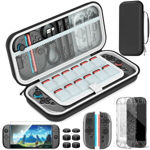 HEYSTOP Switch 2 �P�[�X �Z�b�g �_�C���� Switch 2 �J�o�[ �_�C�������h�f�U�C�� ��e�ʎ��[�o�b�O 9H�K���X�t�B���� �e�w�L���b�v�t �h�b�N�Ή� �h�� �ϏՌ� EVA�f�� �S�ʕی�^ �_�u���t�@�X�i�[ 