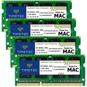 Timetec Hynix IC 32GB Lbg(4x8GB) K@: Apple Late 2015 iMac 27C` w/ Retina 5K fBXvC DDR3L 1866MHz / 1867MHz PC3L-14900 2Rx8 CL13 1.35V SODIMM  AbvO[h (32GB Lbg(4x8GB))