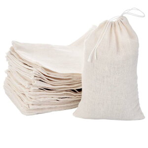 【送料無料】50枚 巾着袋 無地 コットンポーチ フィルターバッグ ジュエリー 小物入れ キャンディ ラッピング プレゼント用 収納袋 10×15cm