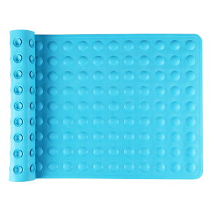 【送料無料】IRETION お風呂 すべり止めマット 浴槽 40×70cm 天然ゴム製 お風呂マット 介護 転倒防止 吸盤付き 柔らかい (ブルー)