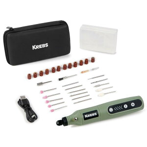 �y2��19��20���܂Ń|�C���g10�{�z�y���������zKREBS(�N���u�X) �[�d�~�j���[�^�[�i�����[�^�[�j3.6V �d�����[�^�[ �y�� 5�i�ϑ� �ō�18000rpm������] �r�b�g31�_�Z�b�g �Ɩ����C�g TYPE-C �[�d�� �R