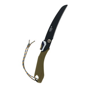 【送料無料】高儀(Takagi) シャークソー 愉し火 焚き火鋸 カーブ刃 180mm オリーブ【日本製・燕三条ブランド】【折り畳み式】【目立不要の衝撃焼入】 ノコギリ のこぎり 鋸 小型 キャンプ アウ