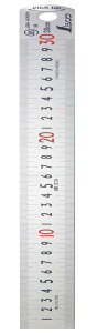 【送料無料】シンワ測定(Shinwa Sokutei) ピックアップ スケール シルバー cm表示 上下段 1mmピッチ 30cm JIS1級 赤数字入 13134