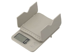 ドリテック(dretec) レタースケール 目盛り付き 取引・証明以外用 計量皿が開く 2kg/1g単位 風袋引き 大画面 ベージュ