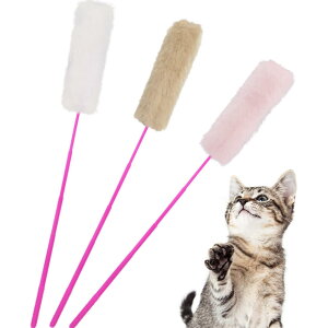 【送料無料】SONGWAY猫おもちゃ 毛玉 ねこじゃらし ふわふわ ?うさぎ毛 3本セット