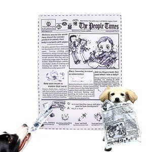 Ruleheai犬専用新聞おもちゃ【1/2個入り】犬 おもちゃ 音が鳴る 噛むおもちゃ 水洗いOK ストレス解消 耐久性 噛み耐性 知育おもちゃ 清潔 歯磨き 小型犬 中型犬 お留守番用 ペット用サウンドト