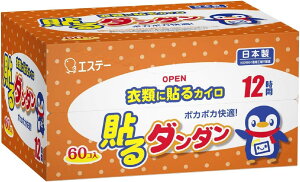 【送料無料】ダンダン 大容量 貼るダンダン カイロ レギュラー 60枚入 日本製/持続時間約12時間 貼るカイロ R