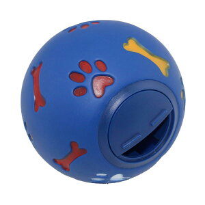 犬おもちゃ噛む おやつボール 犬 早食い防止 餌入れボール 知育玩具 犬噛むおもちゃ 丈夫 犬用玩具 歯清潔 運動不足 ストレス解消 ペットおもちゃ 玩具ボール 投げるおもちゃ -ブルー||L-14*14
