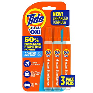 Tide Stain Remover for Clothes, To Go Pen, Instant Spot Remover for Clothes, Travel & Pocket Size, 3 Count