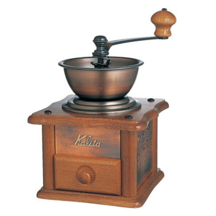 カリタ Kalita コーヒーミル 木製 丈夫な鋳鉄製カッター KH-5 粗さ調整可能 手挽きコーヒーミル #42039 ミル グラインダー  ハンドミル 手動 コーヒー初心者 初心者 小型 持ち運び 登山 カフェ インテリア レ [単品] [2)ミルKH-5] カリタ Kalita  コーヒーミル 木製 丈夫な ... 手挽きコーヒーミル CAFE