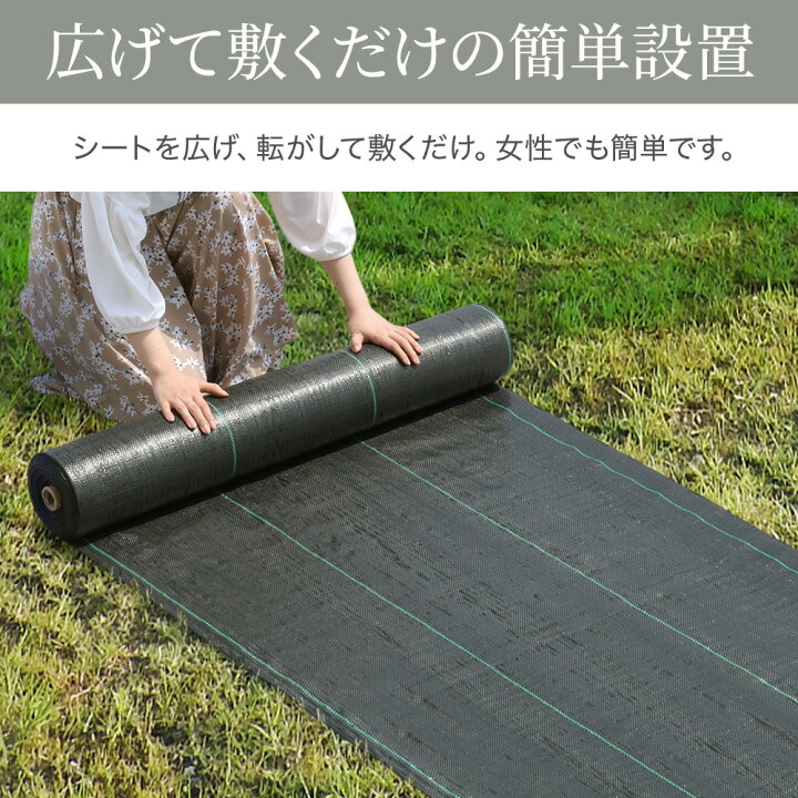 楽天市場 防草シート 2m 100m Uv剤入り 人工芝 雑草 芝生 Diy 草 庭 雑草シート ロール 雑草防止シート 除草シート 防草 シート ガーデニング 庭 田んぼ 畑 雑草 雑草防止 雑草対策 雑草抑制 生えない 除草 防ぐ 草 駐車場 ビニールハウス 人工芝