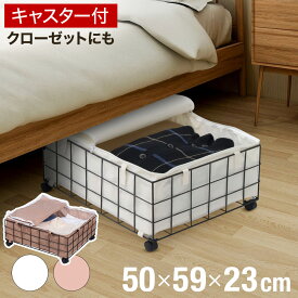 半額＆200円OFF≪15(日)迄≫ 【1個あたり2,995円〜】 ベッド下収納 キャスター付き フタ ベッド下 高さ23cm 収納 収納ボックス ワゴン バスケット 衣替え 布団 毛布 介護用品 衣類 衣類収納 タオル 日用品 備品 おむつ おもちゃ 漫画 省スペース