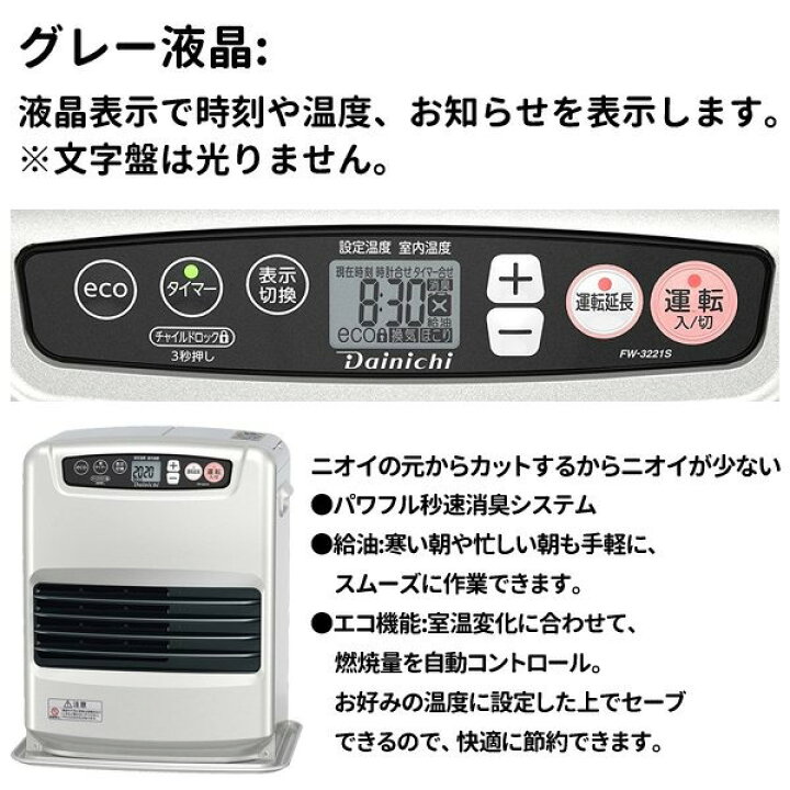 楽天市場】半額＆5％OFF≪15(水)0時〜≫ ダイニチ FW-3221 ヒーター 