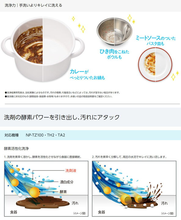 パナソニック 食器洗い乾燥機酵素の力を引き出し、汚れを分解「バイオ  