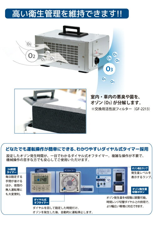楽天市場】オゾン発生器 業務用 剛腕 オゾン脱臭 ［ GWN-2000S 