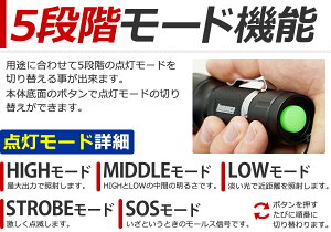 楽天市場 3本セット 楽天総合ランキング1位受賞 懐中電灯 ハンドライト フラッシュライト Led Ledライト 強力 最強 電池式 小型 コンパクト 明るい ハンディライト T6 約1600lm 防滴 防塵 点滅 Ip4x 広角 ズーム 高輝度 防災用品 Lemanco 防災 対策 T6led Xm