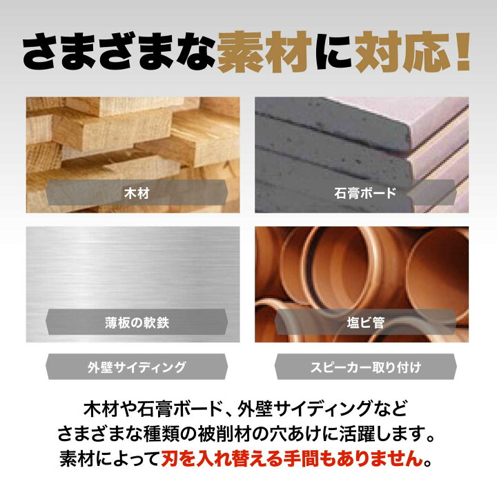 楽天市場 最大500円クーポン配布中 160mm ホールソー バイメタル 穴あけ ドリルビット 切削 工具 Diy 鉄 アルミ 石膏ボード プラスチック 木材などに対応 Shopxj 楽天市場店