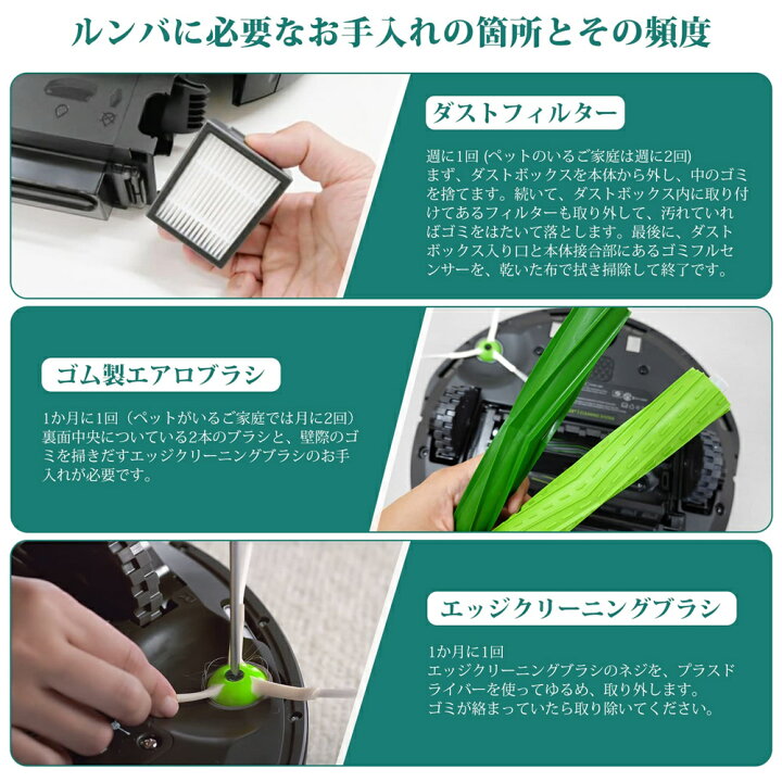 ルンバダストカットフィルター　互換品　2個　セット　掃除機　部品　消耗品