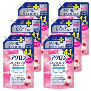 アクロン おしゃれぎ用洗剤 フローラルブーケの香り 洗濯洗剤 液体 詰め替え ジャンボ1590ml×6個セット