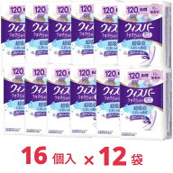 ウィスパーうすさら安心 120cc 16枚 無香料 尿漏れパッド 尿とりパッド 女性用 中量用 16枚 12袋セット …