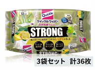 クイックルワイパー フロア用掃除道具 立体吸着ウエットシート ストロング リフレッシュレモンの香り ガ…