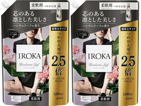 【大容量】 フレアフレグランス IROKA 柔軟剤 香水のように上質で透明感あふれる香り ハンサムリーフの香り 1200ml 2袋セット