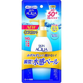 スキンアクア (skin aqua) 50+ UV スーパー モイスチャージェル 大容量ポンプタイプ 日焼け止め 無香料 1個 (x 1)