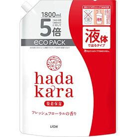 hadakara(ハダカラ)ボディーソープ液体タイプ詰替 フレッシュフローラル大容量1800ml