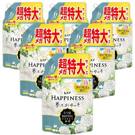 【最安値挑戦中！】 レノアハピネス 夢ふわタッチ 柔軟剤 ホワイトティー レノア 詰め替え 1900mL×6袋
