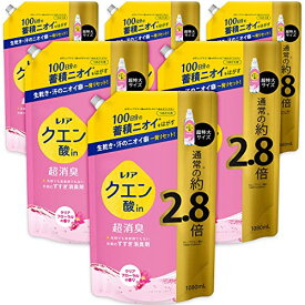 レノア クエン酸in 超消臭 すすぎ消臭剤 クリアフローラル 詰め替え 1080mLx6袋