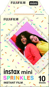 �x�m�t�C���� FUJIFILM �C���X�^���g�J���� �`�F�L�p�t�B���� 10���� �G�� �t�H�g�X���C�h INSTAX MINI SPRINKLES WW 1