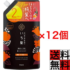 いち髪 コンディショナー 詰め替え 濃密W保湿ケア 大容量 ノンシリコン アミノ酸 ヘアケア ダメージケア 絹髪 髪の毛 ツヤ まとまり あんず 桜 2個分 660g ×12個